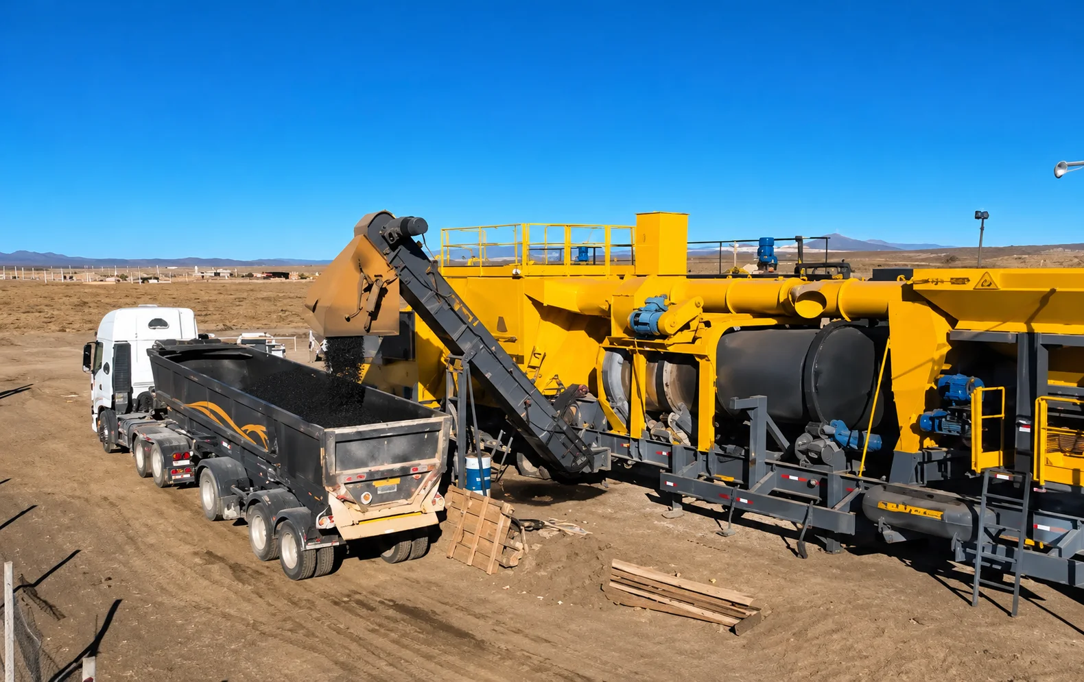 Equipos de pavimentación Rental trabajando en obra
